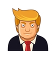 republican president cartoon style icon on white vector image