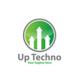 up tech logo designs vector image vector image