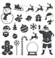 set of christmas icons vector image