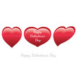 set of valentines day glossy heart shape icons vector image