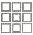 set square frames with floral greek ornament vector image vector image