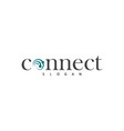 swirl connect technology logo vector image vector image