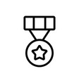 army medal icon isolated contour symbol vector image