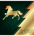 background with horse silhouette christmas tree vector image