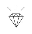 black diamond icon money line icons quality vector image