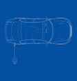 electric car charging station electromobile vector image