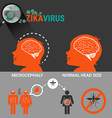 pregnant women with baby microcephaly and zika vector image vector image