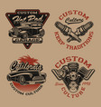 set logos in vintage style for transportation vector image
