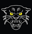 tiger black old scholl tattoo panter head vi vector image vector image