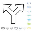 bifurcation arrow left right icon vector image
