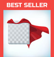 red cape super hero cloak superhero cover vector image