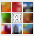 abstract blurred design backgrounds pack vector image