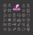 different medicine icons collection web vector image