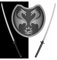 fantasy shield and swords eighth variant vector image vector image