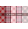 plaid patterns set vector image vector image