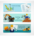 construction banners set vector image