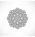 floral outline oriental decor mandala flower vector image