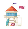 lifeguard tower icon vector image