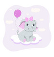 baby elephant with balloon concept vector image vector image