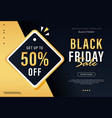 black friday sale banner poster or flyer design vector image