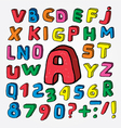 hand drawn abc vector image
