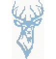 knitted deer sweater background vector image