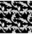 pattern with koi vector image vector image