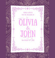 wedding invitation and announcement card vector image