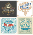 4 packing labes layered vector image vector image