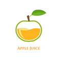 apple juice logo vector image vector image