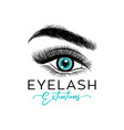 luxury beauty eyelashes logo vector image