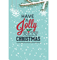 with winter elements and holiday vector image