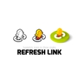 refresh link icon in different style vector image