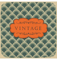 vintage scale pattern with retro label vector image vector image