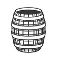 wine wooden barrel icon on white background vector image