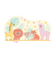 cute wild animals concept vector image