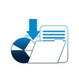 download data folder file report business vector image