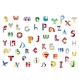 full alphabet letters set vector image vector image