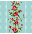 rose pattern on blue vertical vector image