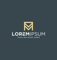 line letter m square logo design inspiration vector image
