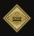 vintage linear thin line label geometric shape vector image vector image