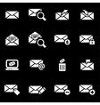 white email icon set vector image