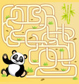 help panda bear find path to bamboo vector image