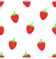 pattern with sweet red strawberry vector image vector image
