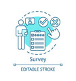 survey turquoise concept icon rating satisfaction vector image