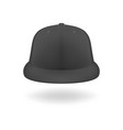 3d realistic render black blank baseball vector image