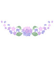 background with hydrangea flowers beautiful vector image