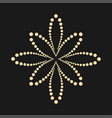abstract dotted flower shape design element vector image vector image