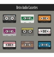 audio cassette flat tapes vector image vector image