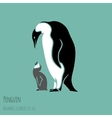 black and white penguin vector image